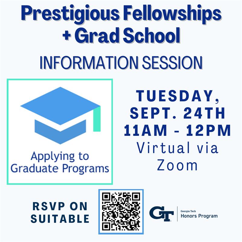 Flyer for Prestigious Fellowships info session