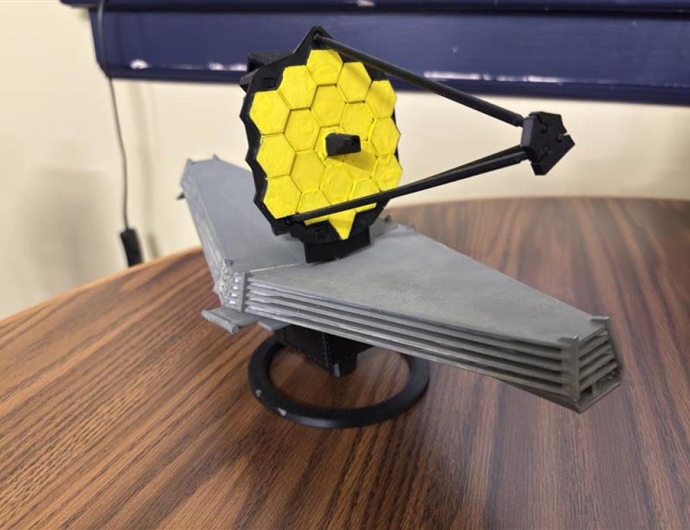 3D printed model of the Webb telescope
